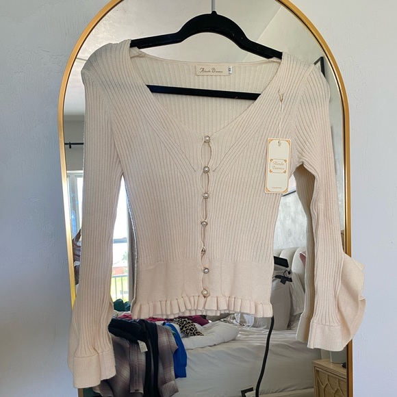 Sweaters - Pearl detail cardigan